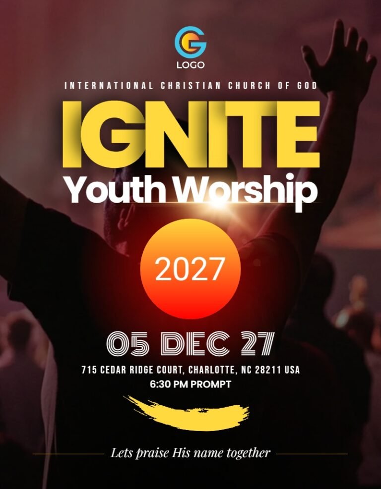 Ignite Youth Worhip Church Flyer Template
