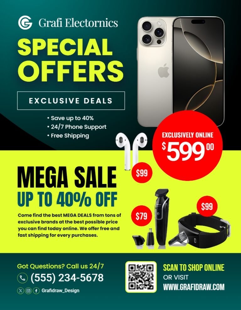 Special Offer Deals Flyer Template #3