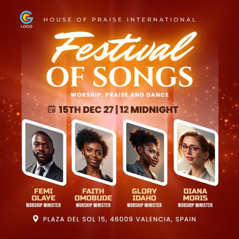 Festival of Songs Church Flyer Template