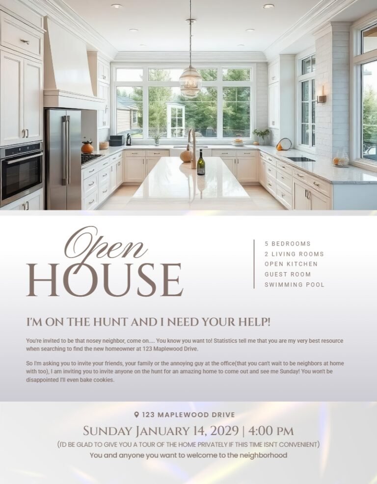 Open House Flyer Template #3