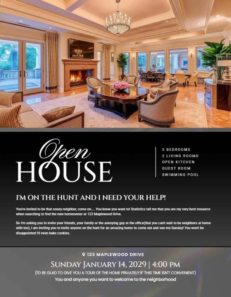 Open House Flyer Template #3