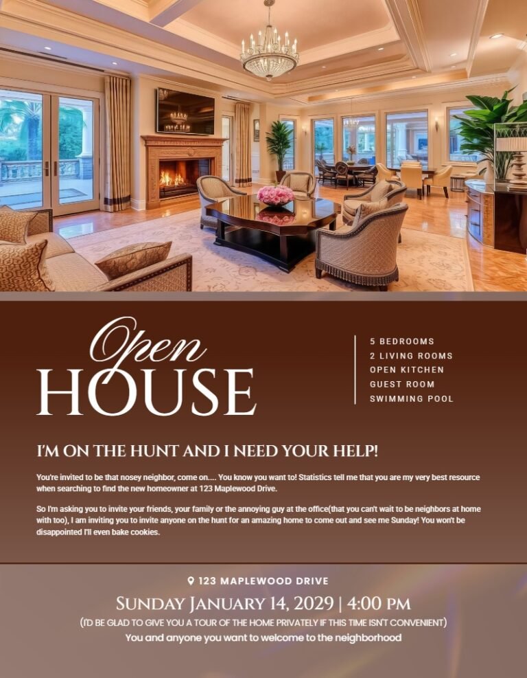 Open House Flyer Template #5