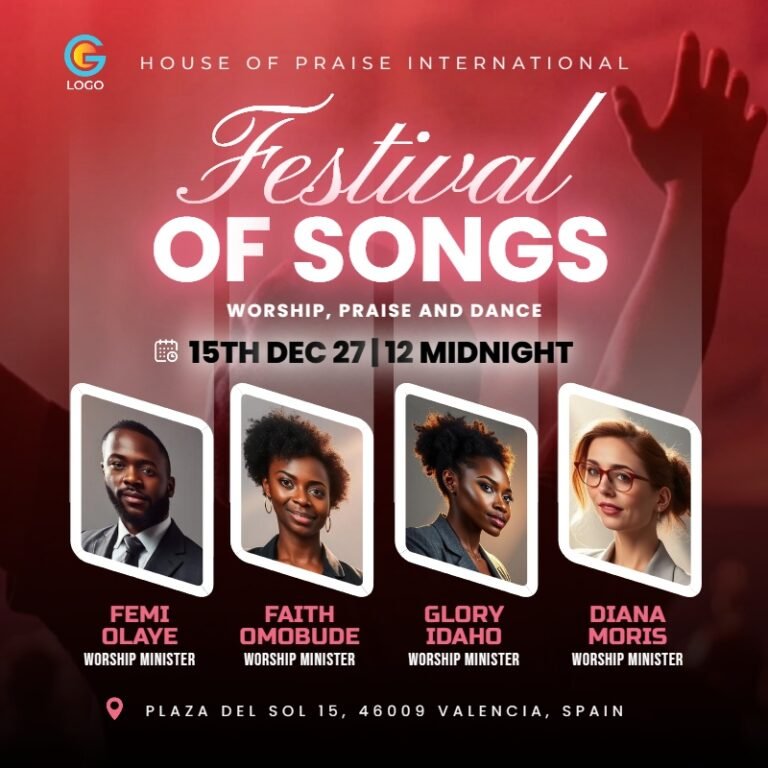 Festival of Songs Church Flyer Template #2