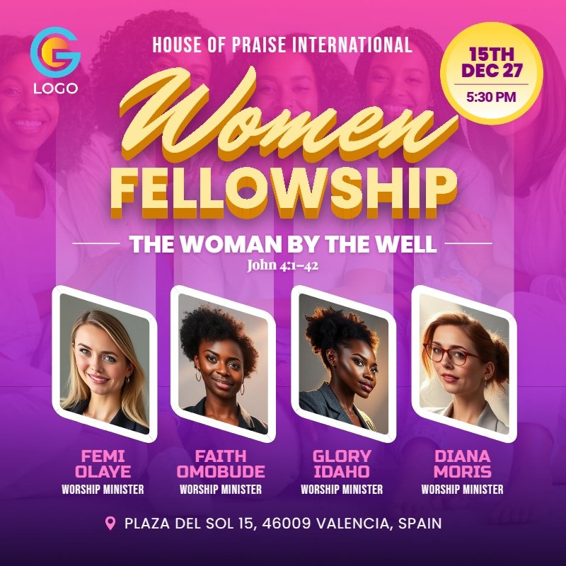 Women Fellowship Church Flyer Template