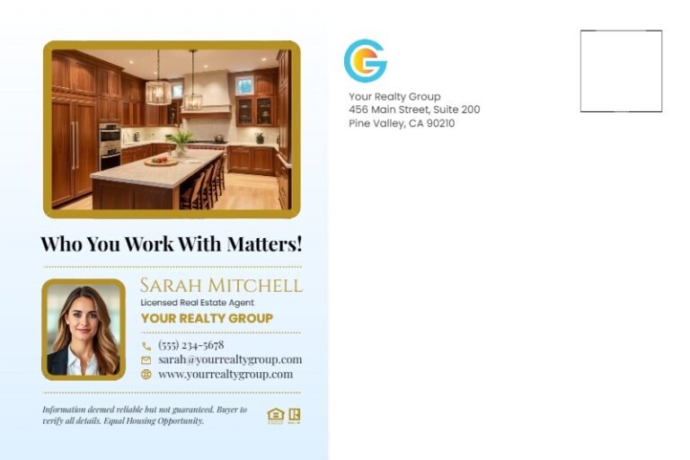 Real Estate Postcard Reverse Design Template #1