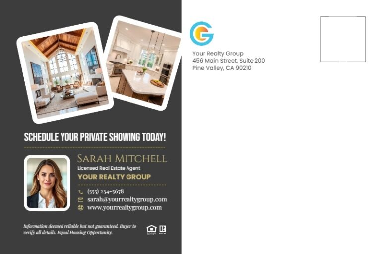 Real Estate Postcard Reverse Design Template #2