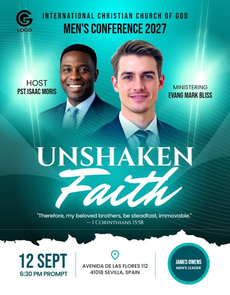 Mens Conference Church Flyer Template
