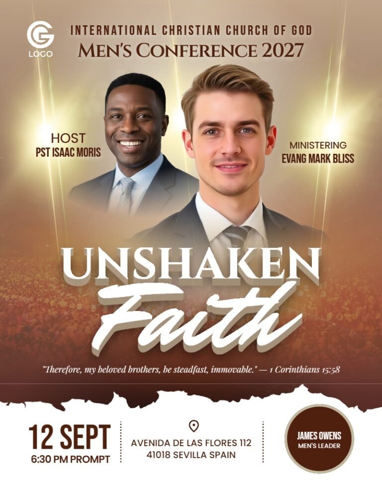 Mens Conference Church Flyer Template #2