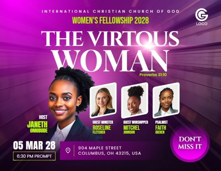 Women’s Fellowship Church Flyer Template