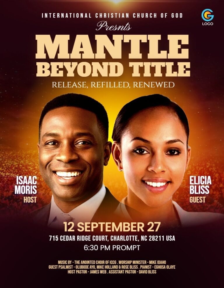 Mantle Beyond Title Church Flyer Template