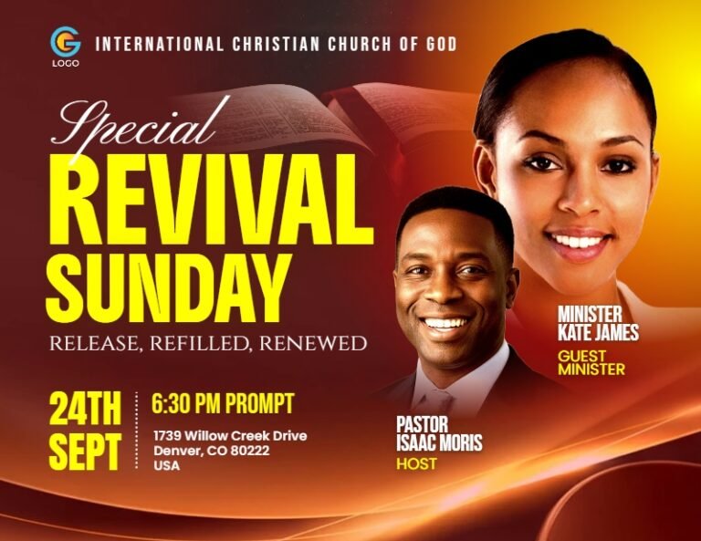 Special Revival Sunday Church Flyer Template