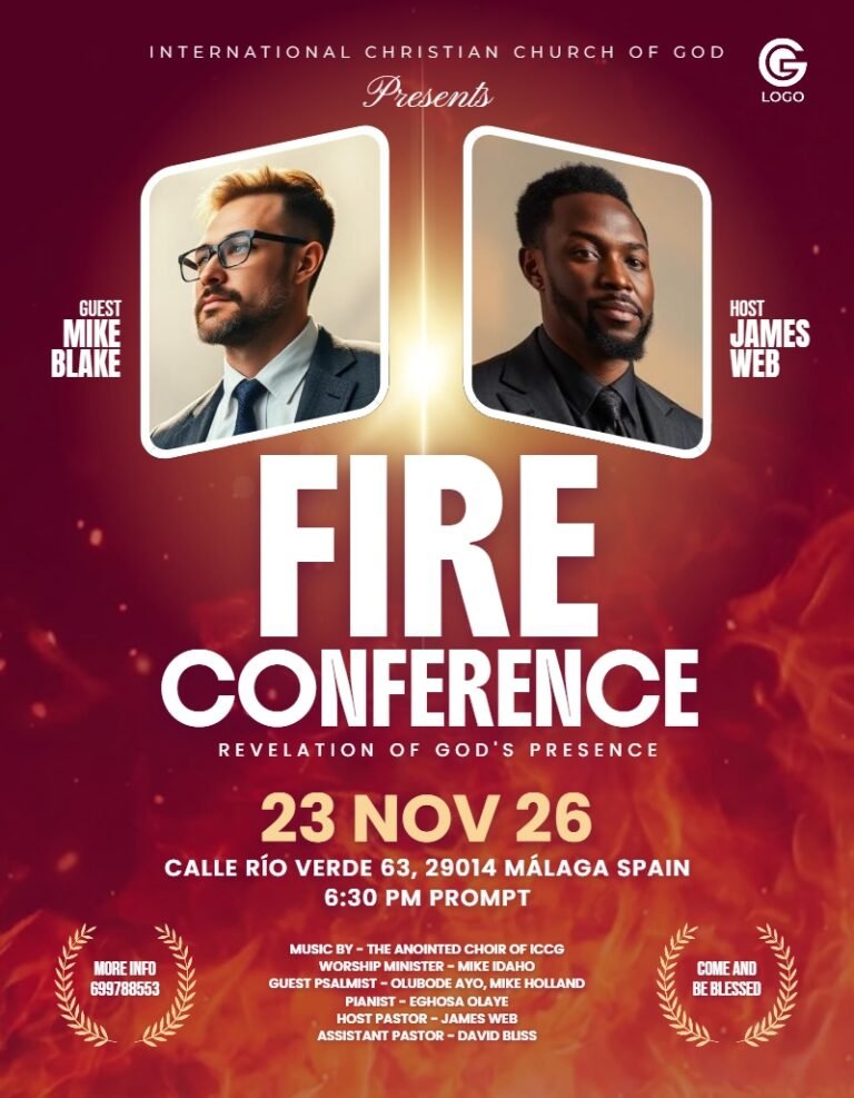 Fire Conference Church Flyer Template