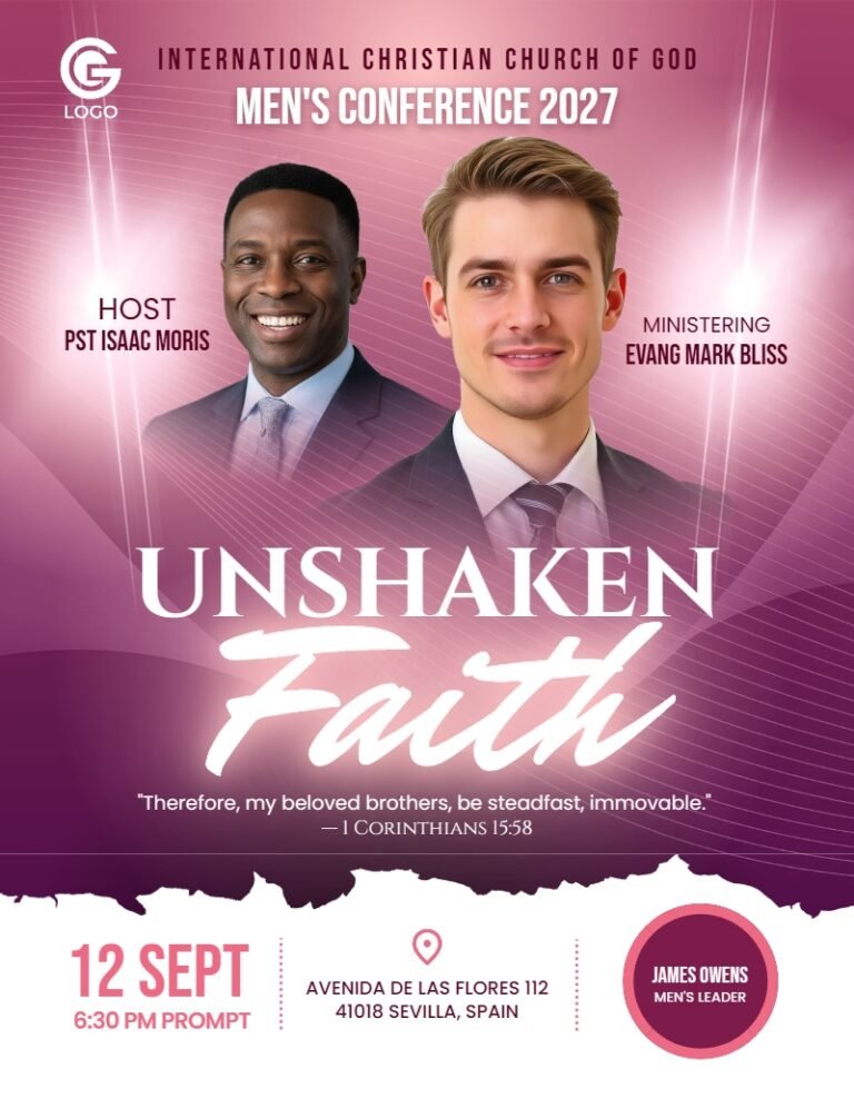 Men’s Conference Church Flyer Template #3