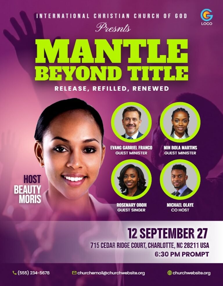 Mantle Beyond Title Church Flyer Template #2