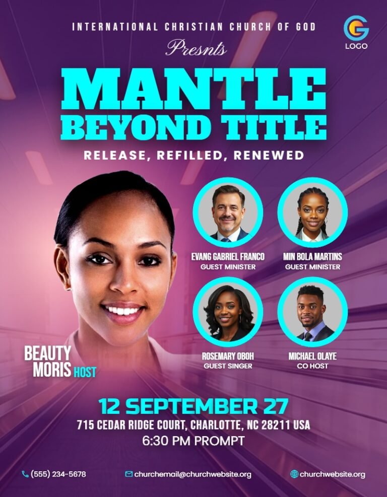 Mantle Beyond Title Church Flyer Template #4