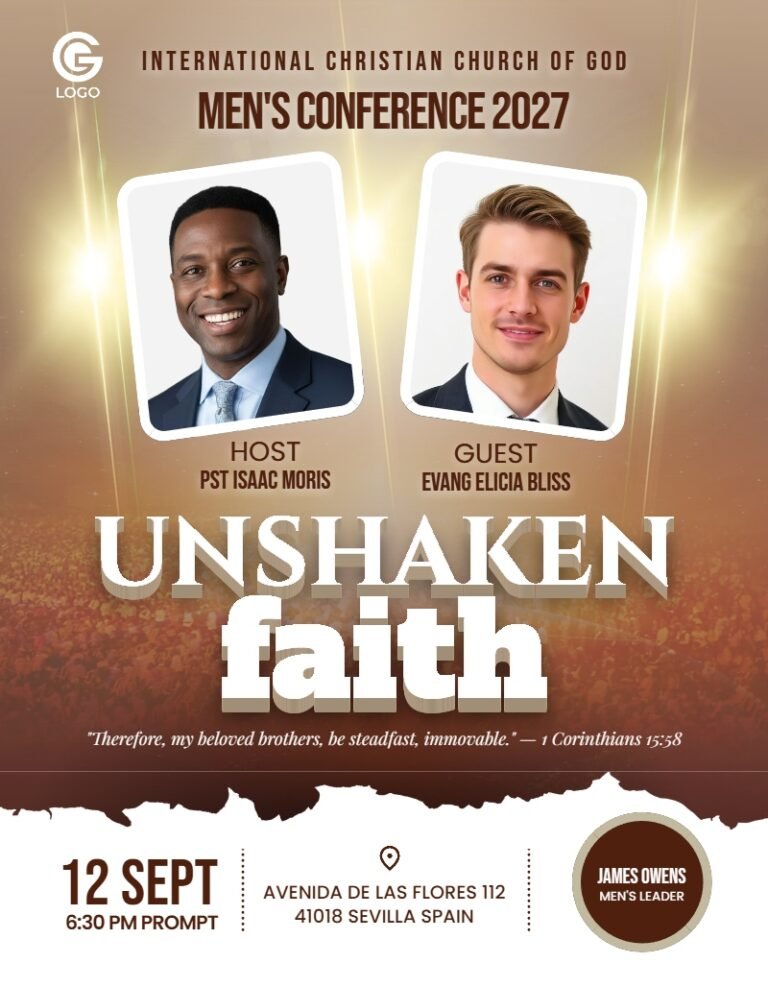Men’s Conference Church Flyer Template #4