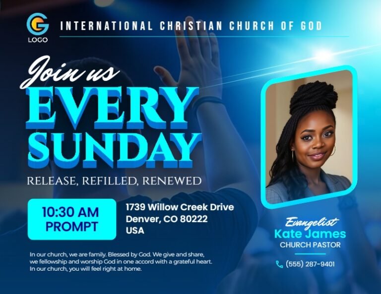 Worship With Us Design Template #2