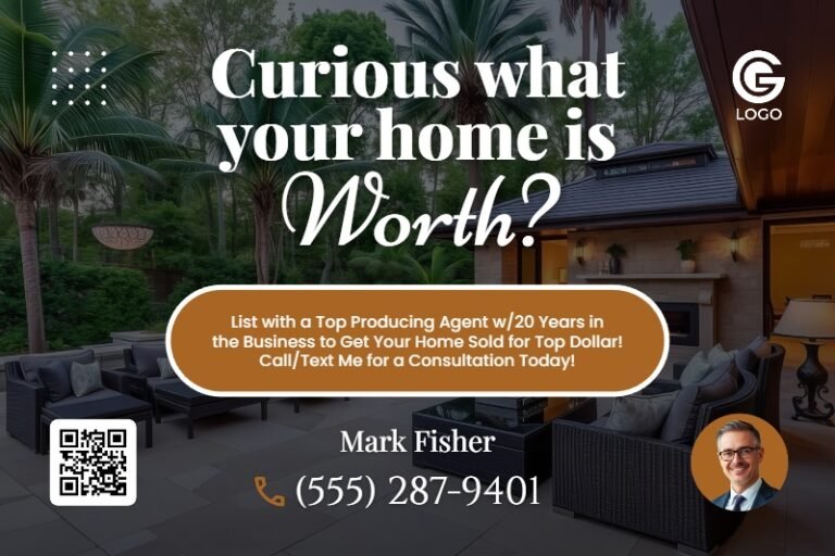 Curious What your Home is Worth? Flyer Template