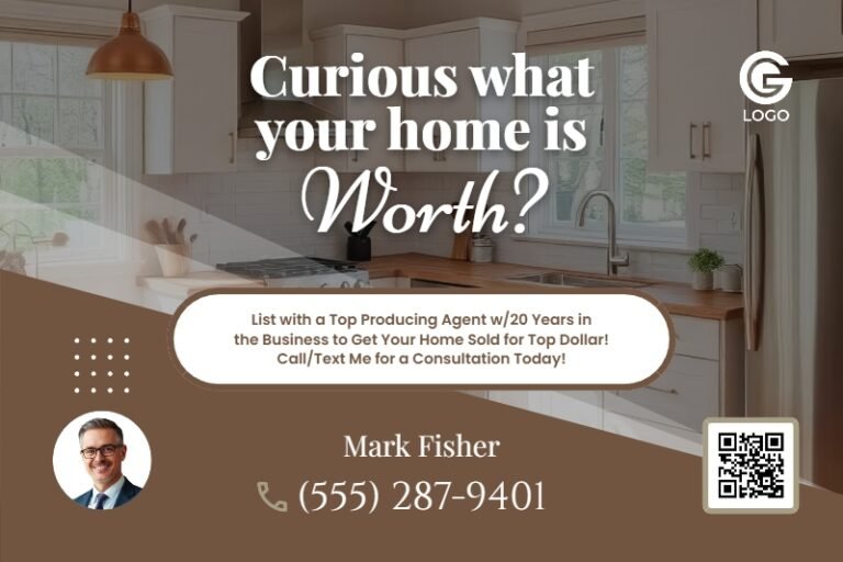 Curious What your Home is Worth? Flyer Template #2