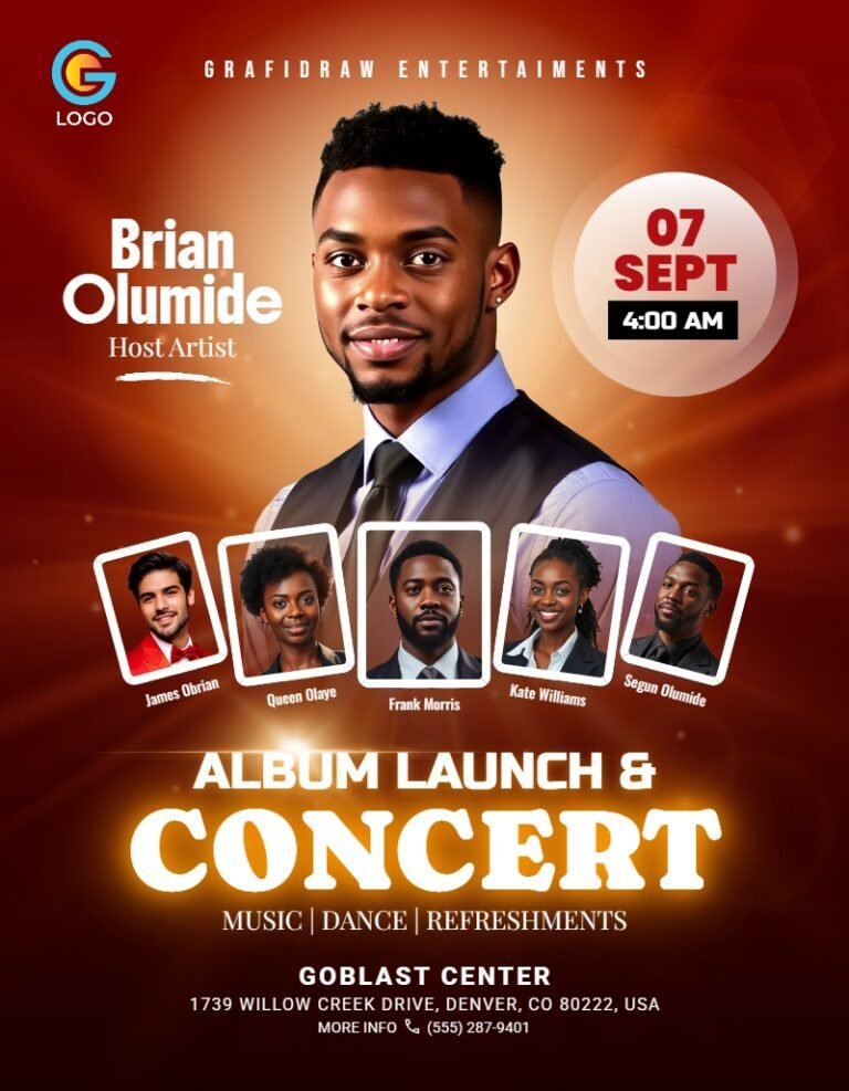 Album Launch & Cconcert Flyer Template #2