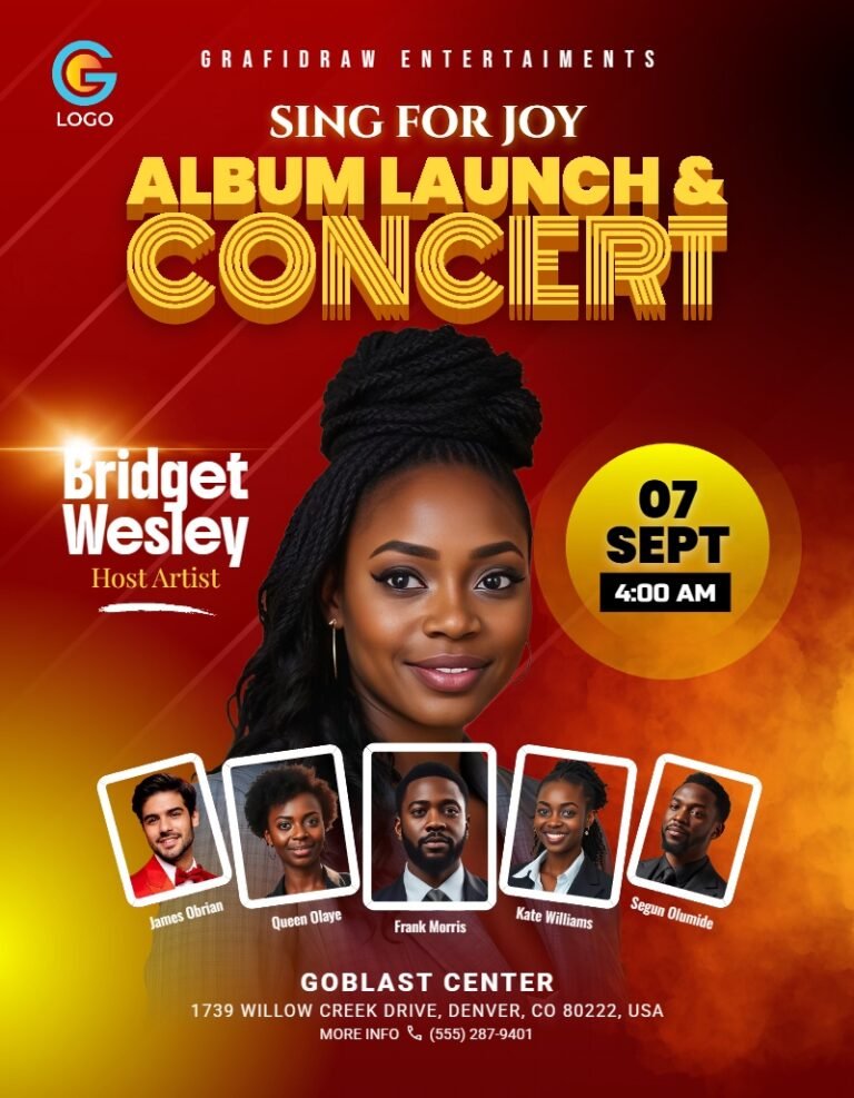 Album Launch & Concert Flyer Template
