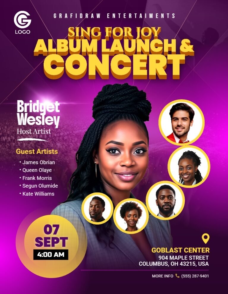 Album Launch & Concert Flyer Template #3