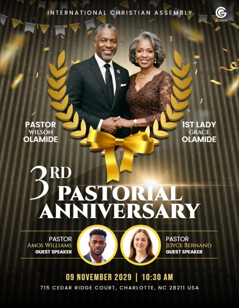 Pastorial Anniversary Flyer Template #4