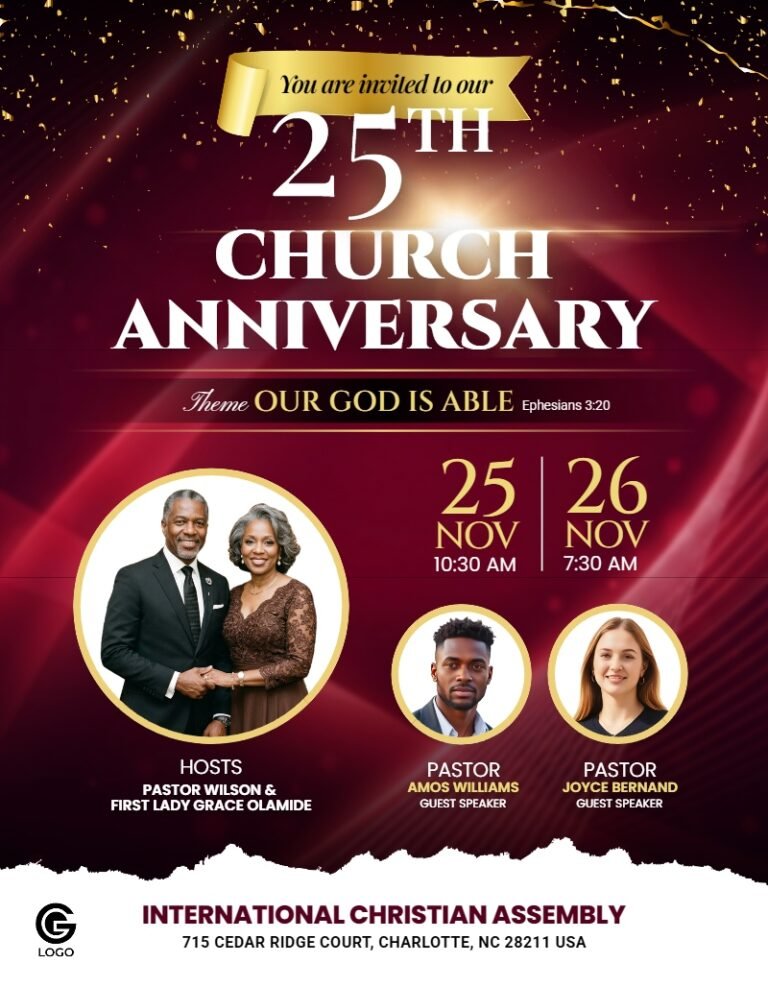 Church Anniversary Flyer Template