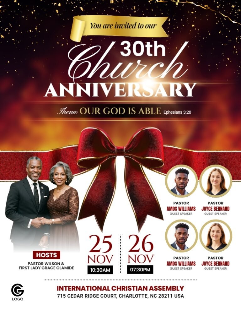 Church Anniversary Flyer Template #2