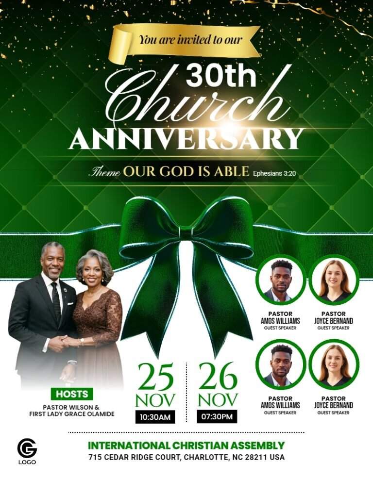 Church Anniversary Flyer Template #3