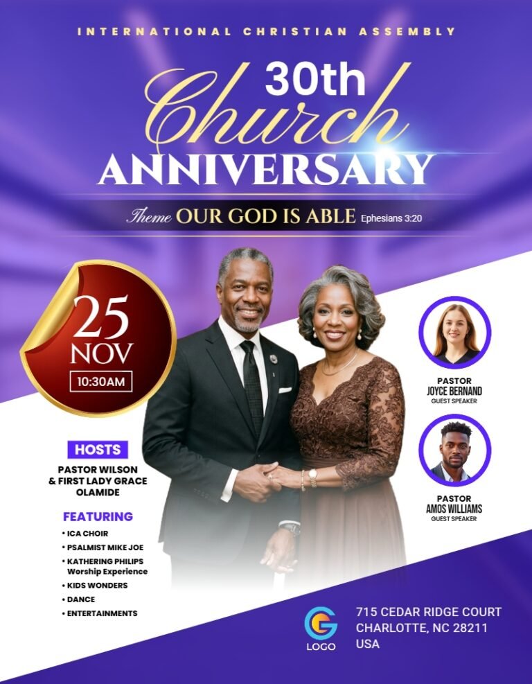 Church Anniversary Flyer Template #4