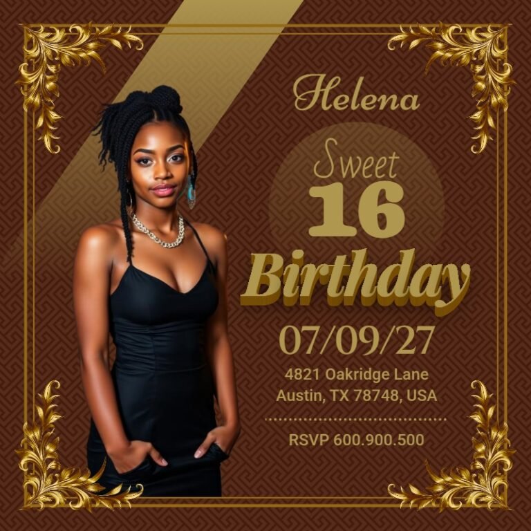 Birthday Invitation Card Template #1