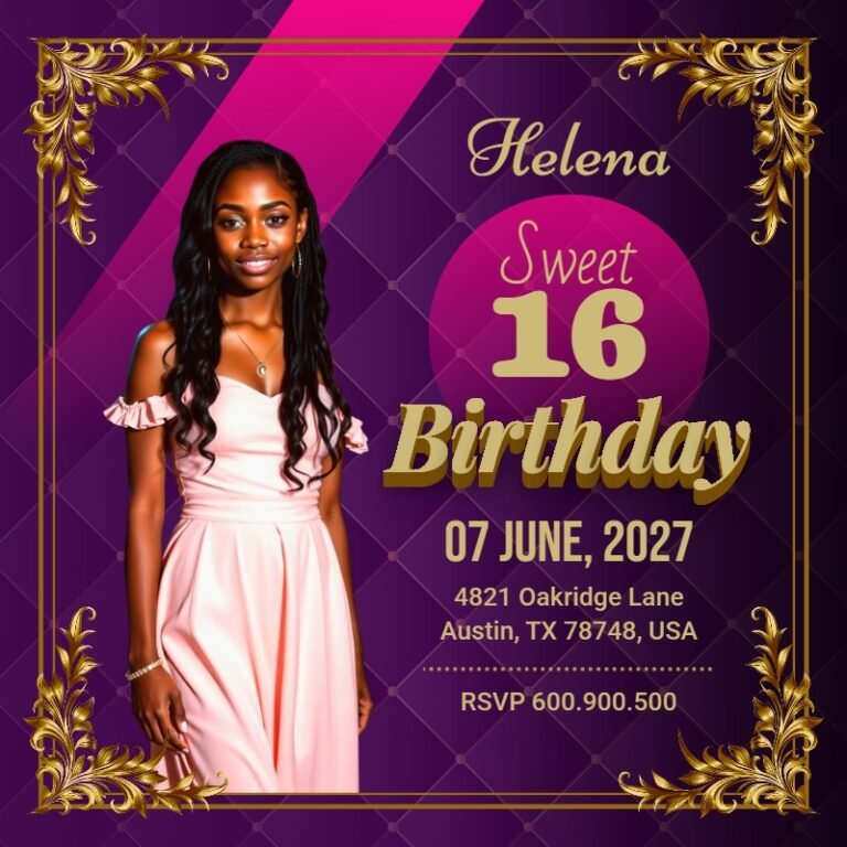 Birthday Invitation Card Template #2