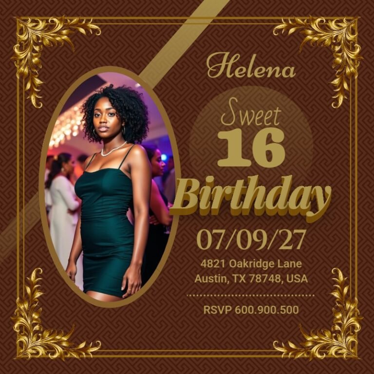 Birthday Invitation Card Template #4