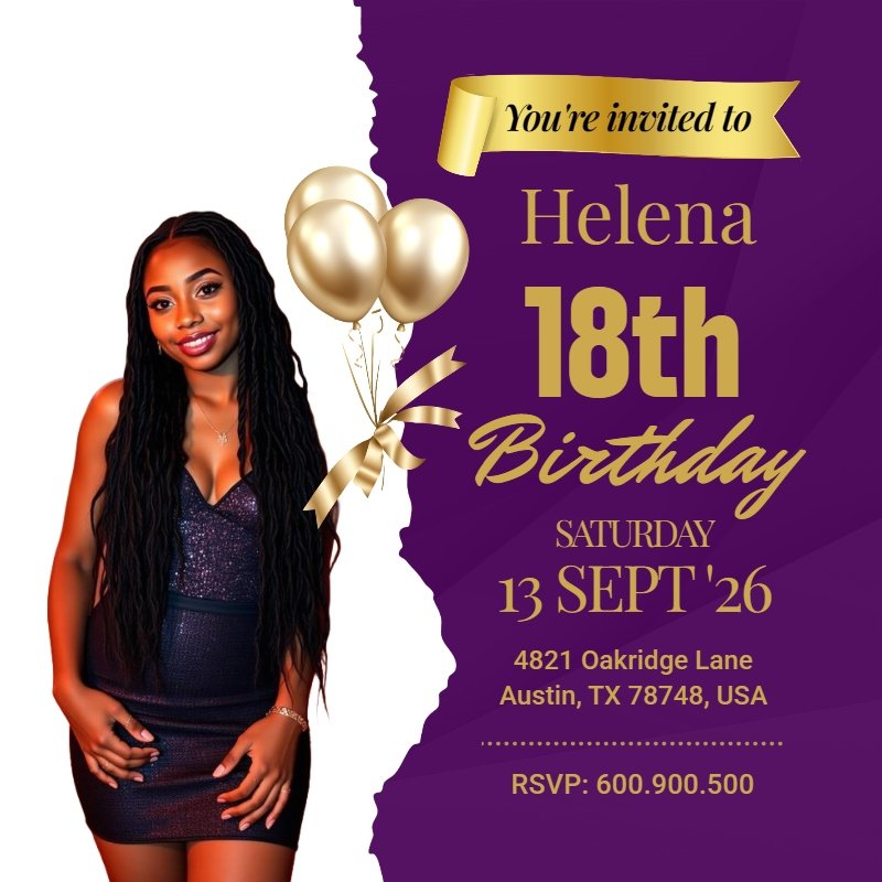 Birthday Invitation Card Template #5