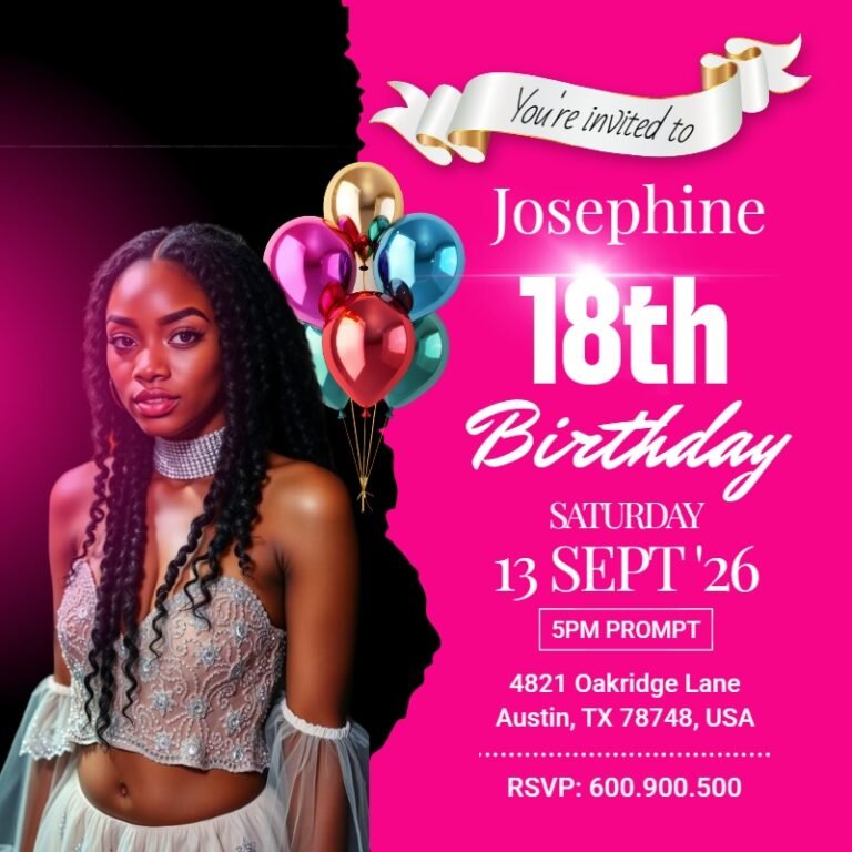 Birthday Invitation Card Template #6