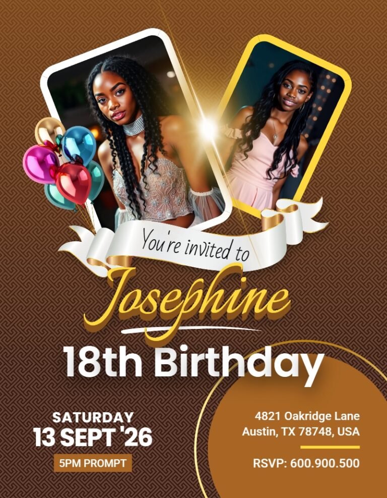 Birthday Invitation Card Template #9