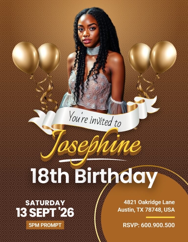 Birthday Invitation Card Template #10