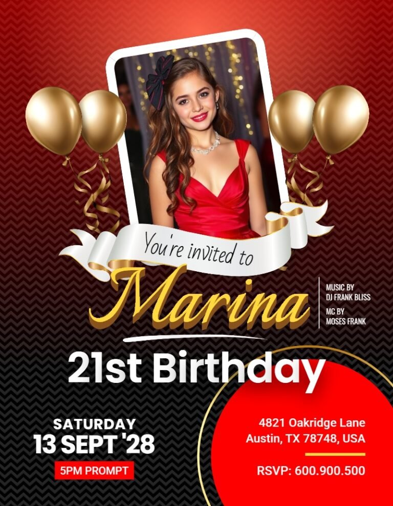 Birthday Invitation Card Template #12