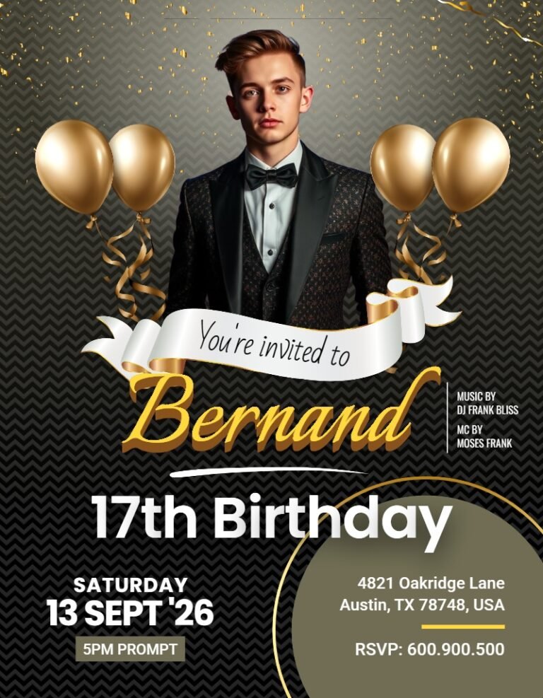 Birthday Invitation Card Template #13