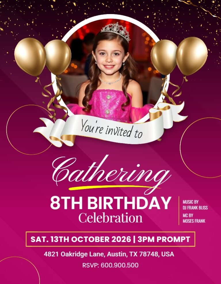 Birthday Invitation Card Template #16