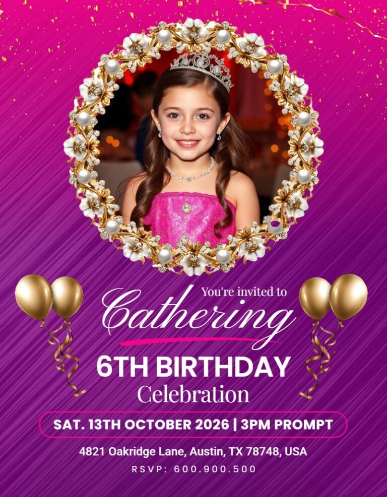 Birthday Invitation Card Template #18