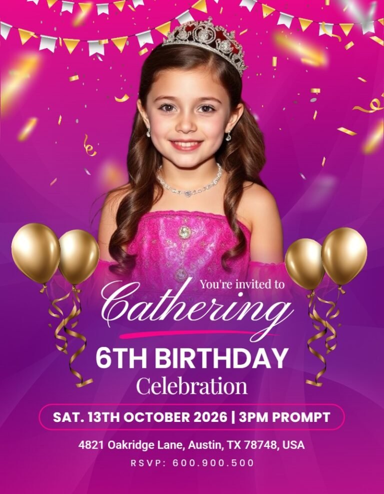 Birthday Invitation Card Template #19