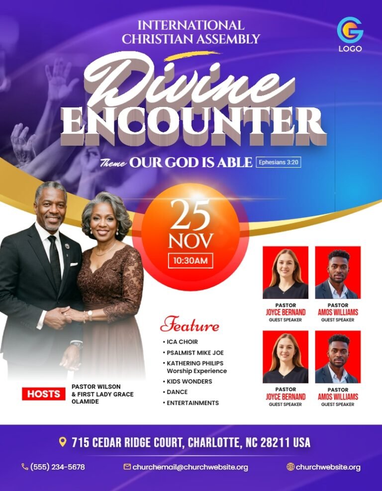 Divine Encounter Church Flyer Template #3