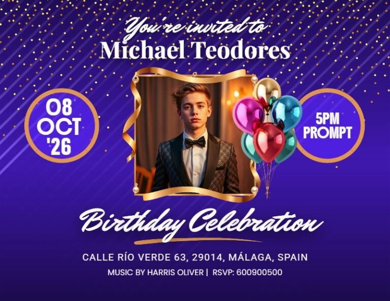 Birthday Invitation Card Template #42