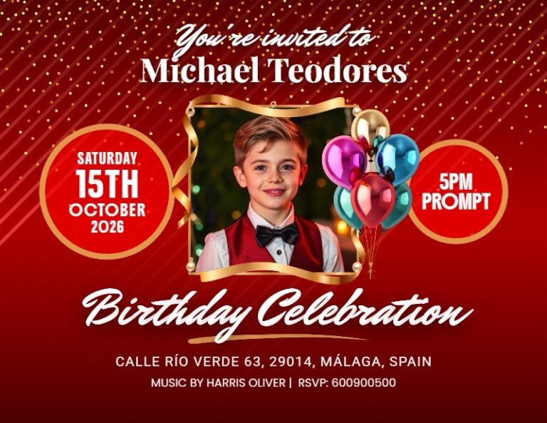 Birthday Invitation Card Template #43