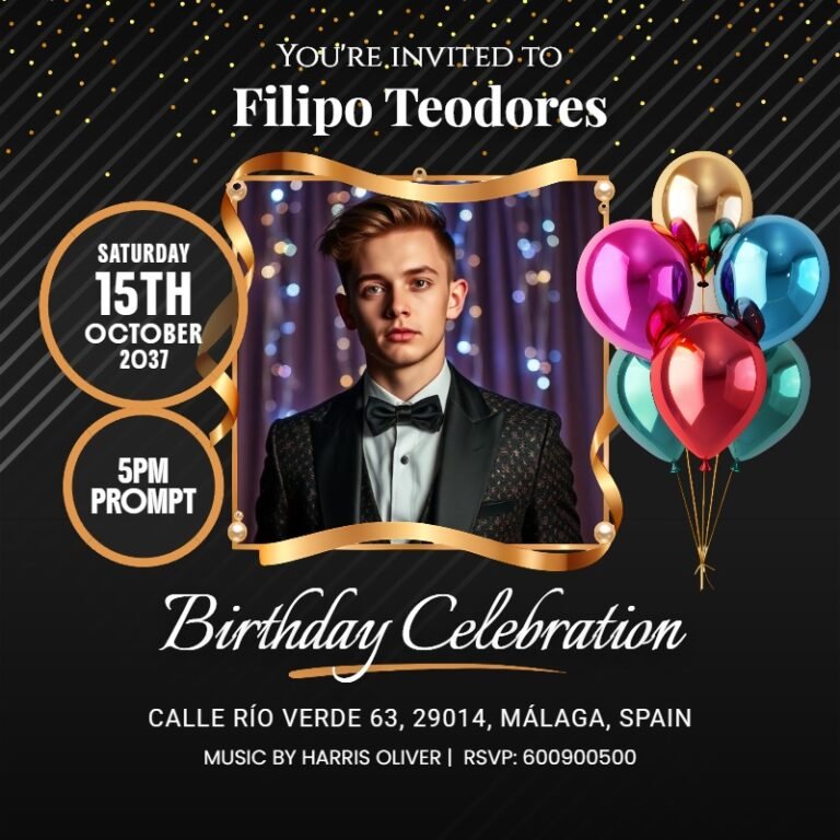 Birthday Invitation Card Template #44