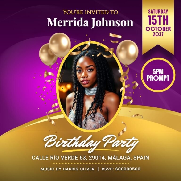Birthday Invitation Card Template #46
