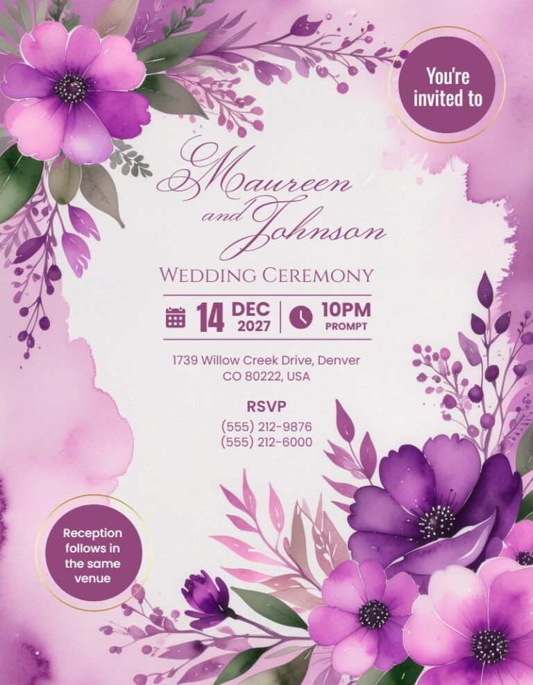 Wedding Invitation Template #6