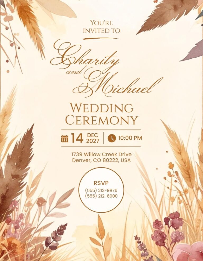 Wedding Invitation Template #34